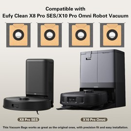 5 PCS Replacement Dust Bag Compatible With Eufy Clean X8 Pro X10 Pro Omni Robot Vacuum Self-Empty Station,4-Layer Replcement Bags Accessory