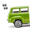 FUNOMOCYA 16 Sets Die-Cast Car Wheels with Rubber Tires, Realistic