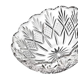 Godinger Serving Bowl, Centerpiece Server, Salad Bowl, Fruit Bowl, Punch Bowl, Serveware, 8.5in, Dublin Collection