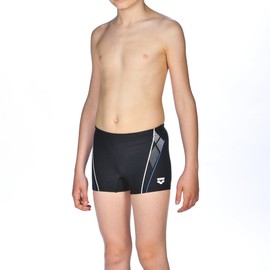 ARES5 Boys Arena Skid Badehose, Boys', arena Jungen Badehose Skid, black-Turquoise-White, 152 (EU)