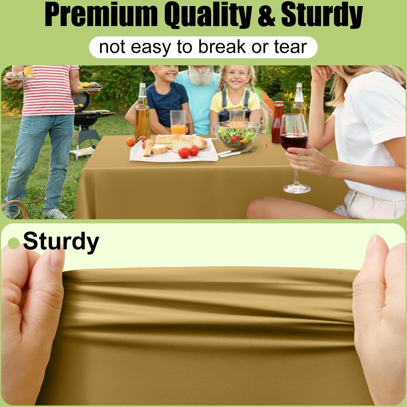 Smiry Disposable Table Cloth - 6 Pack, 54 x 108
