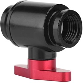 Tiardey Mini Water Cooling Valve G1/4inch Thread Internal Dentition PC Water Radiator Water Ball Valve for Computer Water Cooling System (Red Handle)