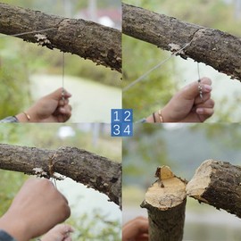 Wisyurt Mini Stainless Steel Wire Saw, Pocket Chainsaw, Portable Camping Saw Wire Saw, Wire Hand Saw, Field Saw Wire, 10 m