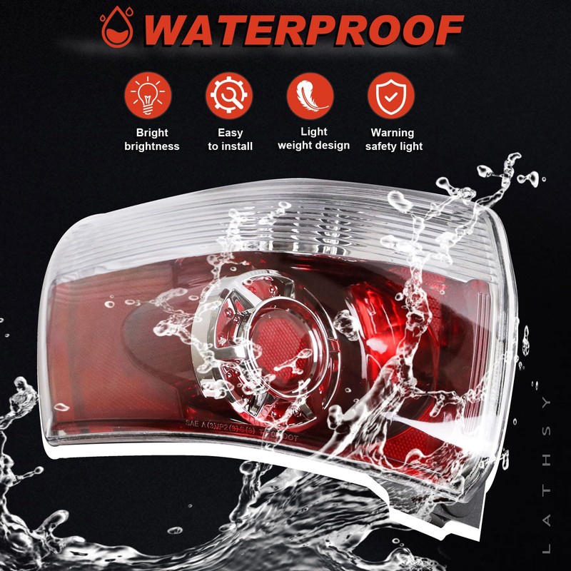 Lathsy Tail Light Compatible With 2007-2012 GMC Acadia Left Driver