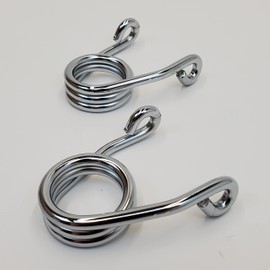 Chrome 2-1/2” Heavy Duty Scissor Style Solo Seat Springs for Custom Motorcycle Solo Seat Applications – SOLD AS A PAIR - Chopper Bobber Harley Hardtail Clothespin Torsion Spring Old School Vintage