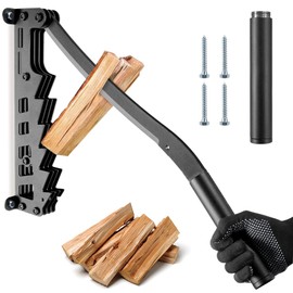 Wall Mounted Wood Splitter with Extended Handle, Manual Kindling Splitter for Wood Indoor and Outdoor, Wall Mounted Kindling Splitter, Portable Log Splitter Manual Firewood Splitter