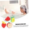 4pcs Bath Bath Rinser Exfoliator Loofah Cartoon Bath Sponge Pu
