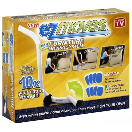 EZ Moves Furniture Moving System w/ 8 slides & Lifter for Hard Floors & Carpets