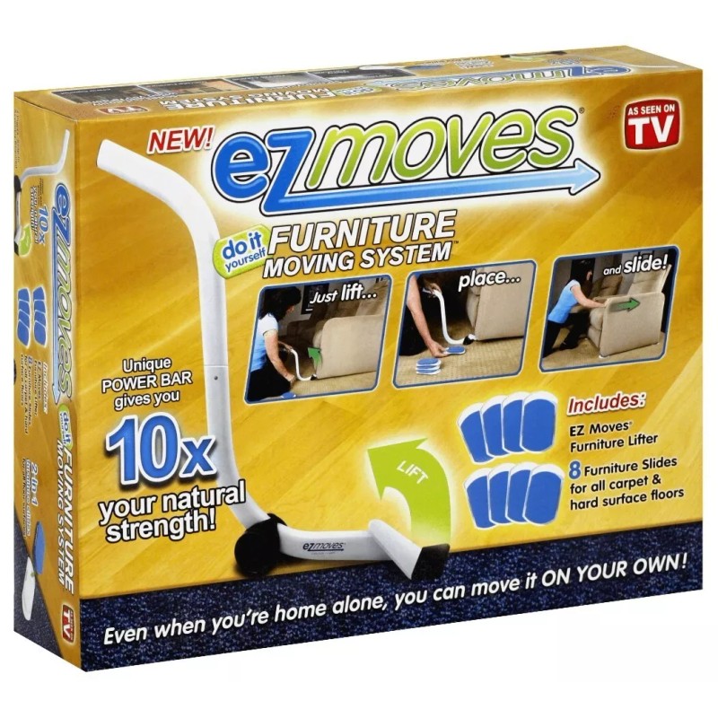 EZ Moves Furniture Moving System w/ 8 slides & Lifter