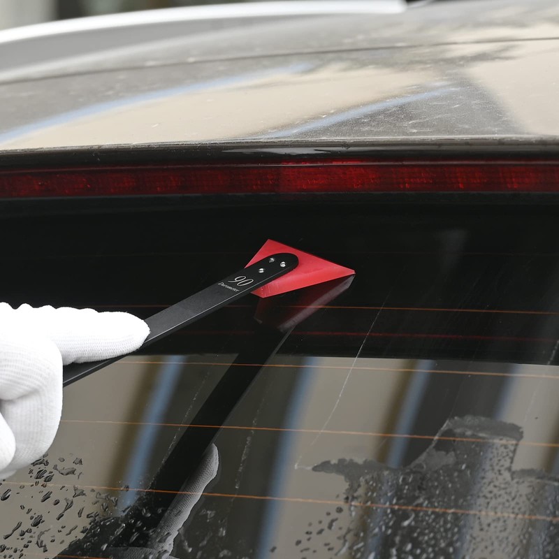 FOSHIO Small Squeegee for Vinyl, 2 in 1 Different Hardness