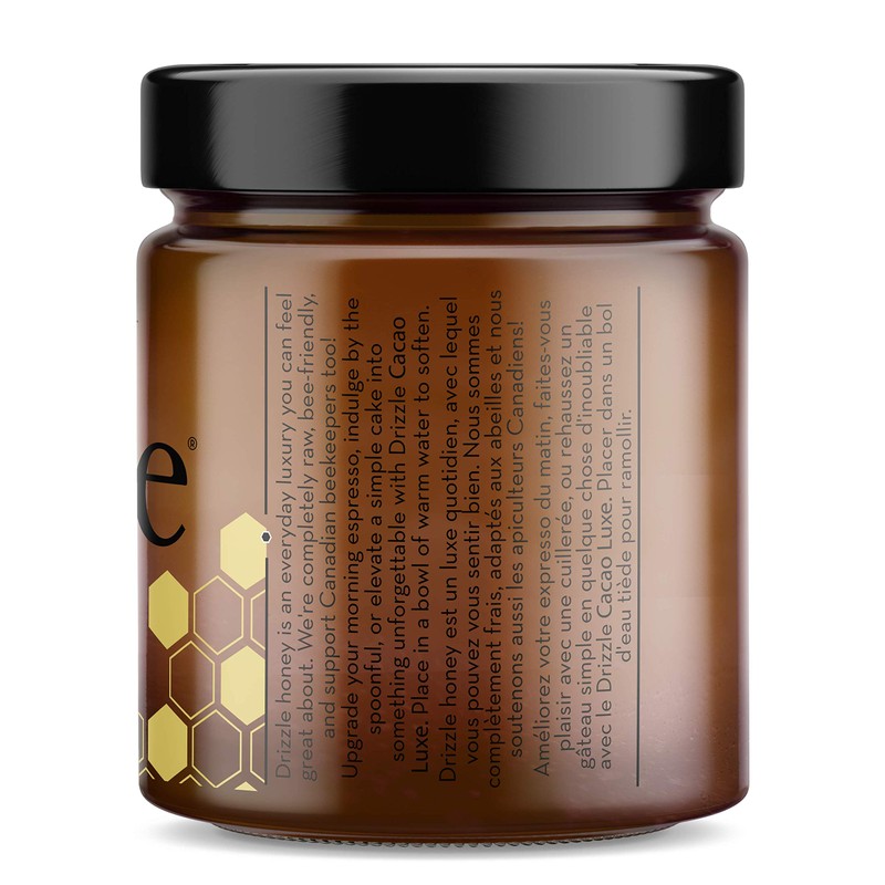 Drizzle Cacao Luxe Raw Honey - All Natural Pure Raw
