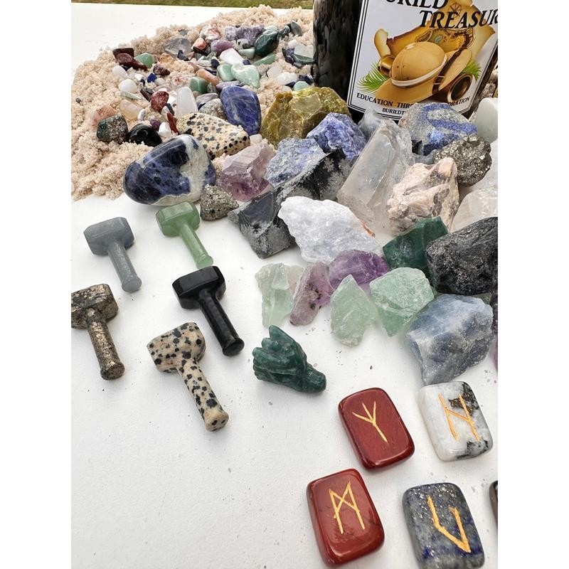 VIKING NATURAL CRYSTAL AND GEMSTONE MINING BUCKET - size: half