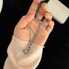 MAHONLIEN Silver Square Necklace for Men Stainless Steel Jewelry