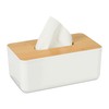 Relaxdays Tissue Box Cover with Bamboo Top, Baby Wipe Dispenser,