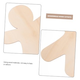 Tofficu 10pcs Wooden Decoration Fuse Beads Christmas Crafts Christmas Cookie Cutters Craft Blanks Bat Pour Christmas Decoration Door Sticker Decorating Gingerbread Man Melty Inflatable