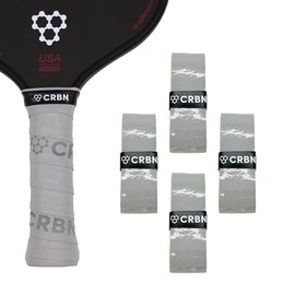 CRBN Drytec™ Overgrips - Pickleball Paddle Grip Tape - Absorbs Shock & Moisture - 4-Pack, White