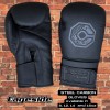 Cageside Steel Carbon Boxing gloves Black on black 8oz 12oz
