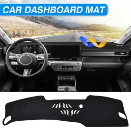 Unbranded For Hyundai Kona 23-2025 2026 Car Black Dash Cover Dashmat Dashboard Mat Carpet