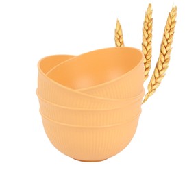 YUNSHENGFANGDM Wheat Straw Bowl Sets, Lightweight & Unbreakable Wheat Straw Bowl, 26 OZ Cereal Bowls for Kitchen for Oatmeal Chili Salad Yellow