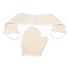 Baluue Dual Sided Bath Mitts Natural Sisal Jute Exfoliating Gloves Shower Scrubbers for Men Body Cleaning Gloves Skin Massage Tool Reusable