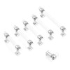 Probrico 10 Pack Clear Acrylic Cabinet Handles Single Hole Door