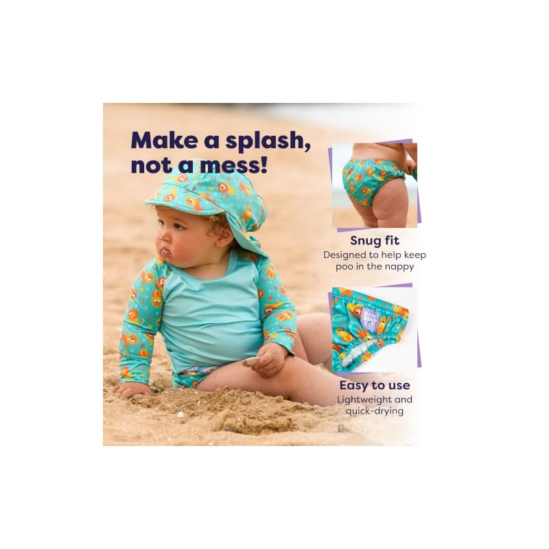 Bambino Mio Reusable Swim Nappy Pant, (12-15 kg) Age 2-3