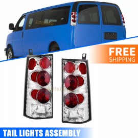 autobots Clear Tail Lights For Chevy Express/Savana Van 1500 2500 3500 2003-2023 Assembly