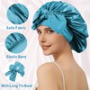 2+3 Satin Bonnet for Sleeping with Scrunchie, Satin Silk Bonnet