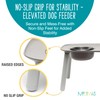 Messy Mutts Elevated Double Feeder with Stainless Bowls | Adjustable