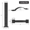 SANKINS Magnetic Decorative Garage Door Hinges Hardware Kit Attractive Curb