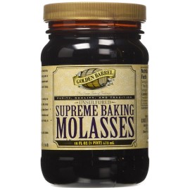GOLDEN BARREL 16 Oz Golden Barrel Supreme Baking Molasses Sulfur Free for Baking and Cooking