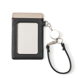 TKW-1070223-001 Black [Takeokikuchi] Yoke Pass Case, 2 Sides, With Telescopic Reel, Black