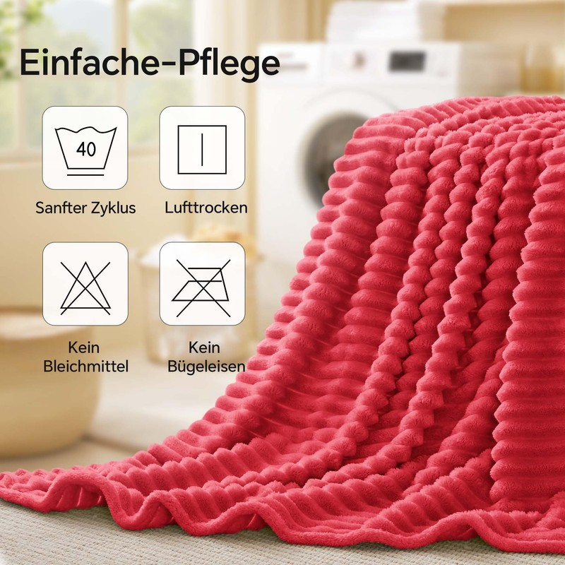 BEDELITE Fleece Throw Blanket for Couch, Soft and Warm, Fluffy