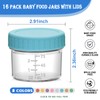 Accguan 16Pack Glass Baby Food Storage Containers, 4oz Glass Baby