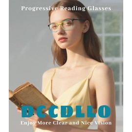 Dccdllo Progressive Reading Glasses Blue Light Blocking Fashion Square Reader 3 Piece For Men Women With Spring Hinge+1.0