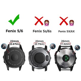 NotoCity Compatible Fenix 5 Band 22mm Width Soft Silicone Watch Strap for Fenix 5 Plus/Fenix 6/Fenix 6 Pro/Fenix 7/exip/Forerunner 935/945/Approach S60/Quatix 5(White)