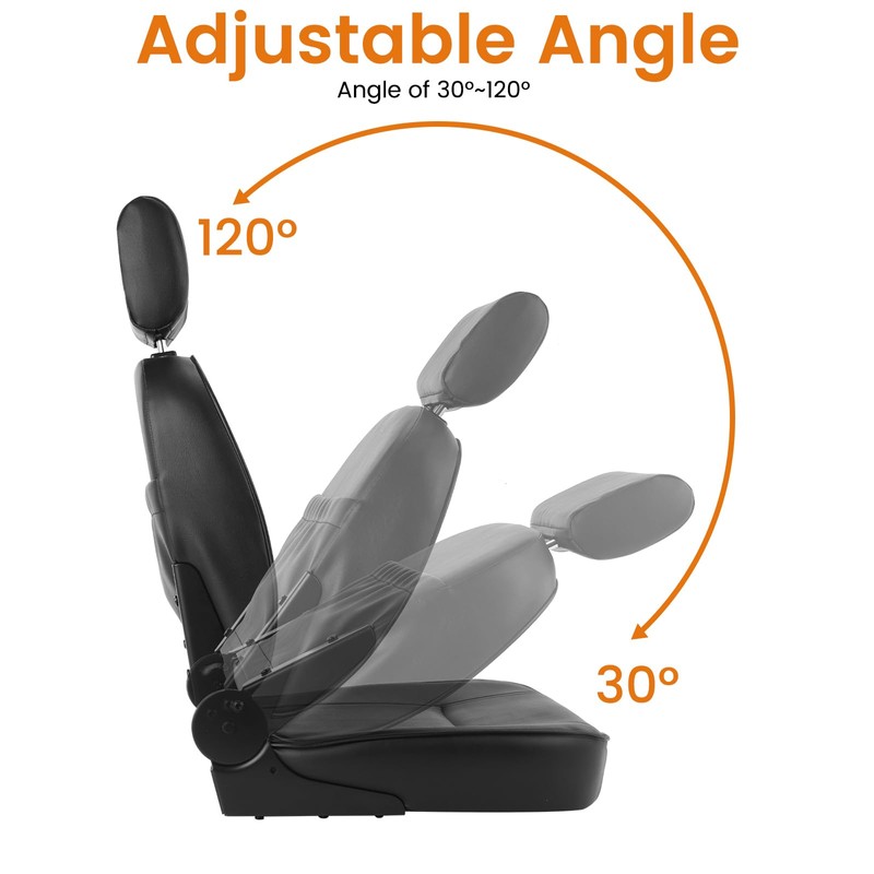 Mbxcooter Ergonomic High-Back Mobility Scooter Seat - Adjustable Headrest, Foldable