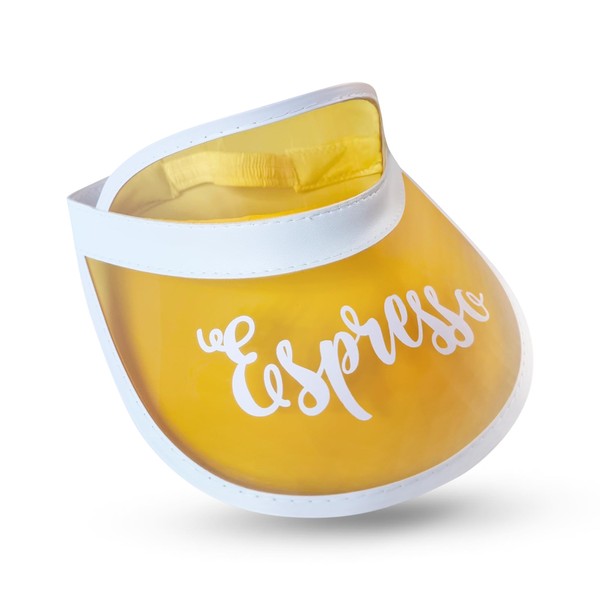 DNVB SHOP Espresso Sun Visor Hat – Yellow Visor with