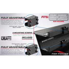 Fish Fighter Alumaweld 1" x 2" Tray Rail Slider Kit - Alumaweld Fishing Boat Accessories