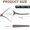 16 pinzas para el cabello mate con forma de pico