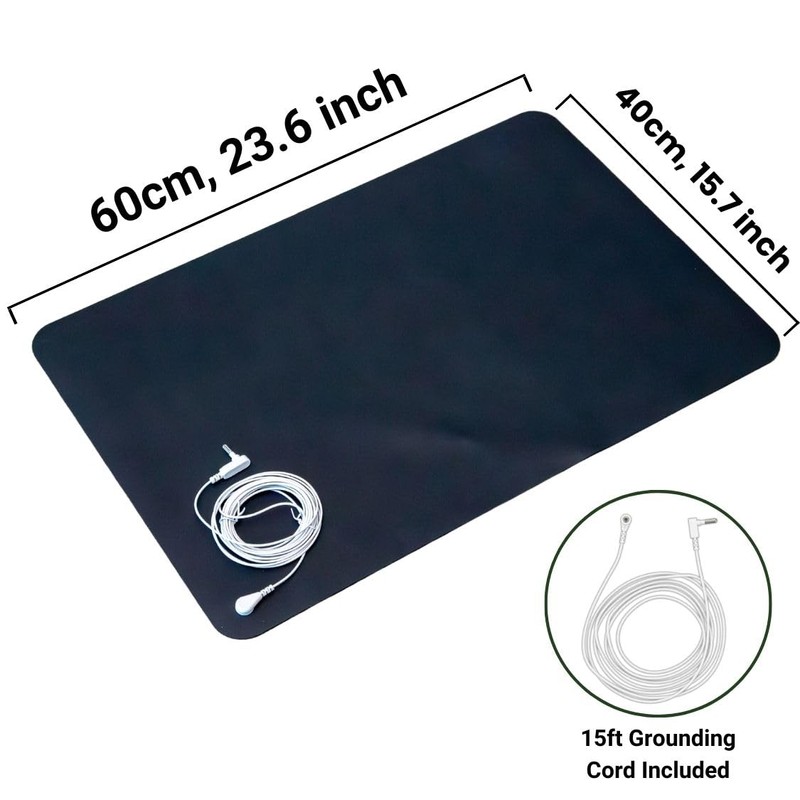 Zengrounded Grounding Mat, 15 ft Grounding Cord, Earthing Therapy Foot
