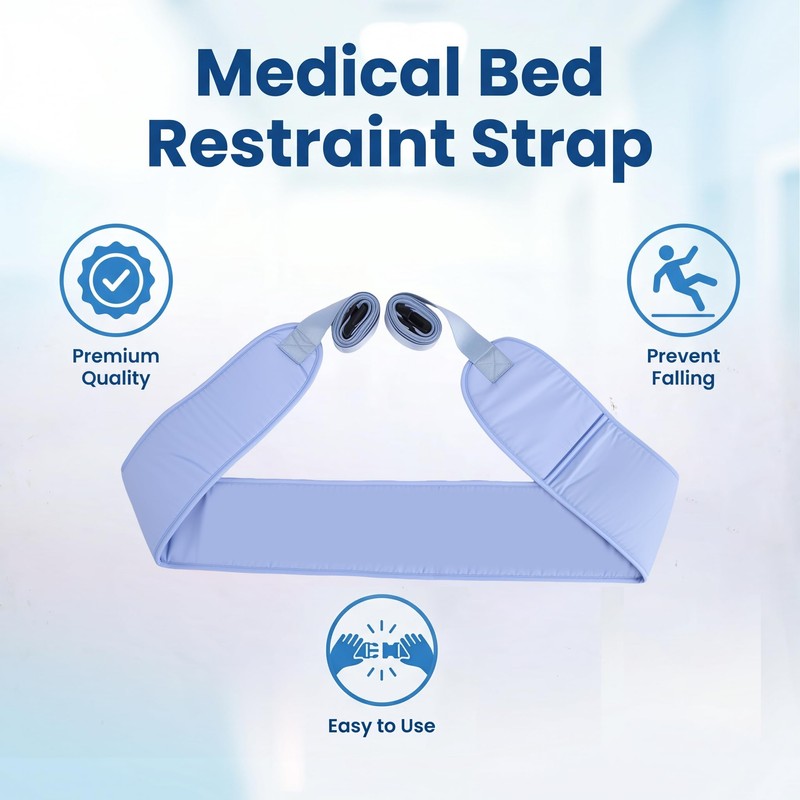 Medical Bed Restraint Strap for Elderly, Anti-Fall Waist Belt for