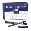 RollerBall Pens, Shuttle Art 50 Pack Blue Fine Point Roller