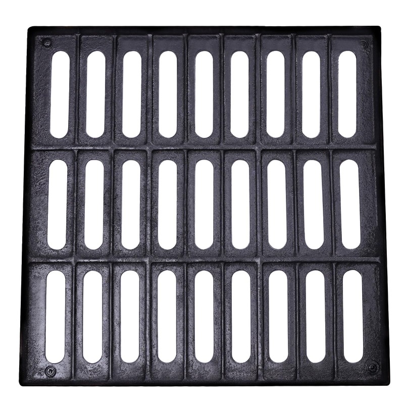 DOONARCES 19.7x19.7'' Outdoor Drain Cover Black Cast Iron Drain Grate