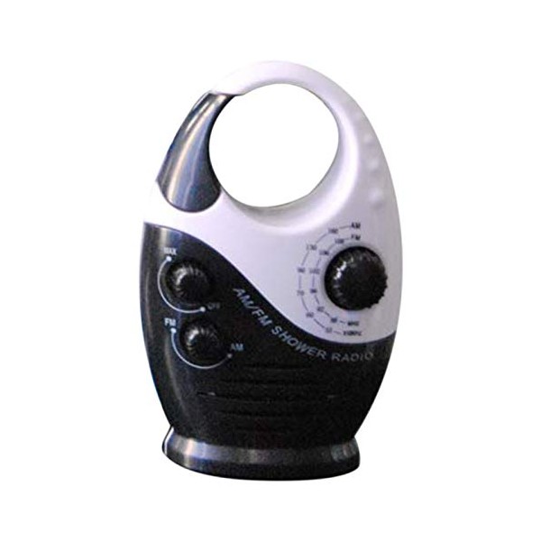 Shower Radios,AM/FM Mini Waterproof Shower Radio,with Top Handle for Hanging,