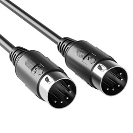 VKheroKV MD-PRO 5 Pin DIN MIDI Cable OFC Wire for Keyboard, Rack Synth, Sampler, Sound Source and Other Music Gear. MD-PRO (15 Feet (2 Pack))