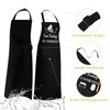 Pixaro Men's Cooking Apron - Men's Apron Adjustable Apron Black