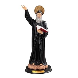 ICE ARMOR 12" H St. Charbel Makhlouf Statue Holy Figurine Religious Decoration