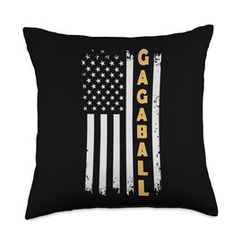 Gaga Ball Ninja USA Funny Gagaball Pit Dodgeball Gaga Ball Throw Pillow