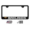 Badlands Orange Bronco Badlands License Plate Frame Premium Black Metal